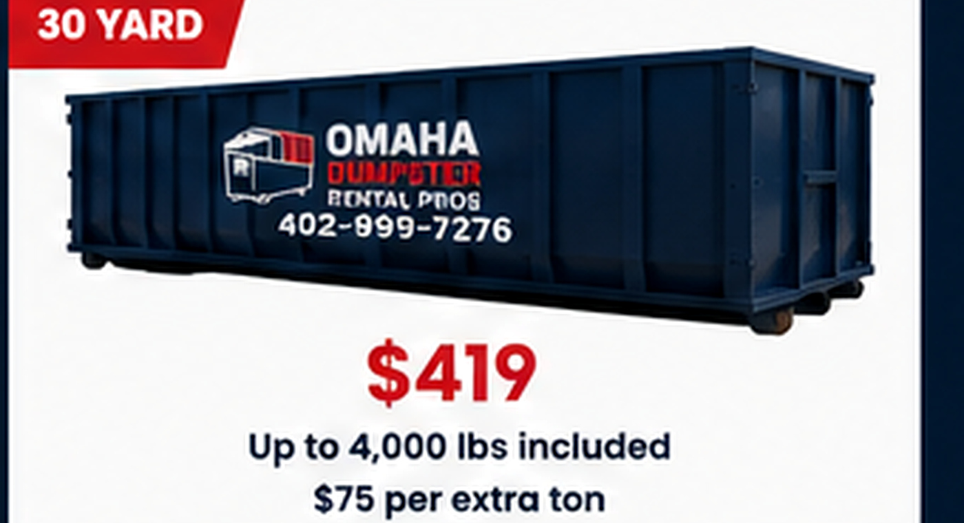30 Yard Dumpster in Omaha